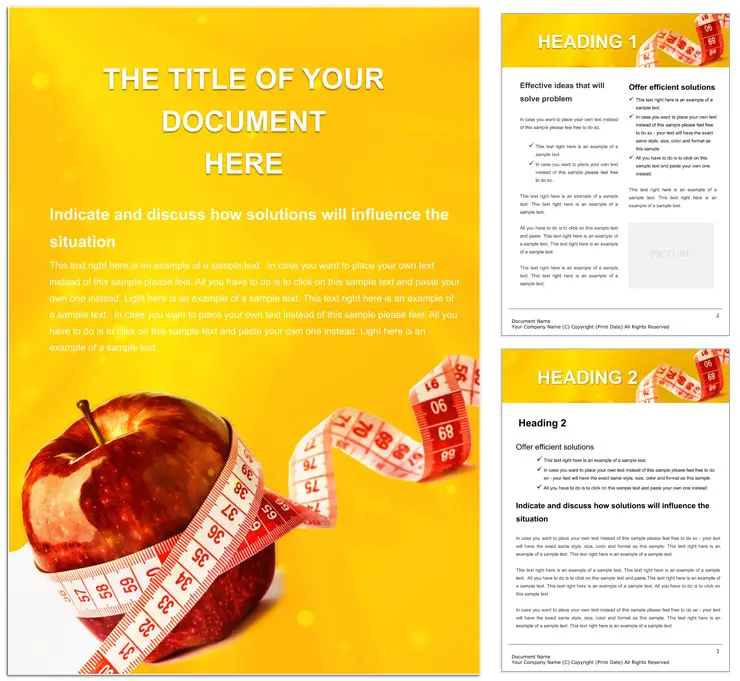 Dietary guidelines Word templates