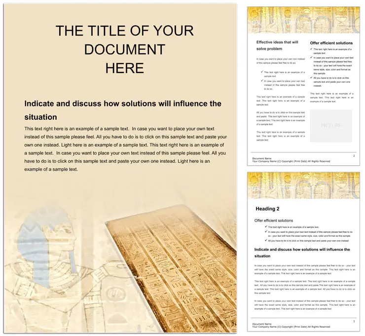 History of Egypt Word document template