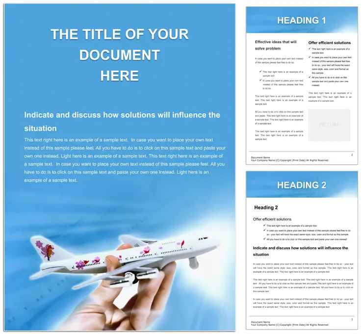 Airline Tickets Word Template - Download, Print, and Customize