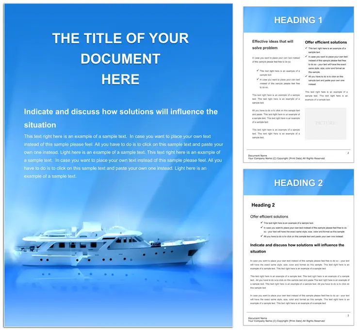 Cruise Ships Word Template for Stunning Print Document Designs