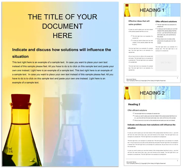 Chemistry projects Word document template