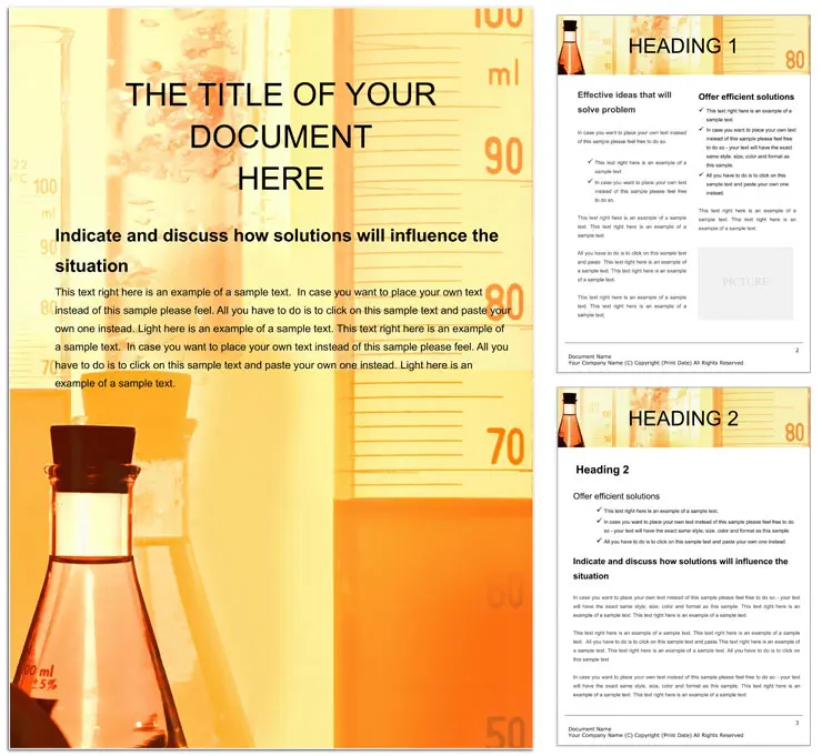Chemistry Experiments Word document template