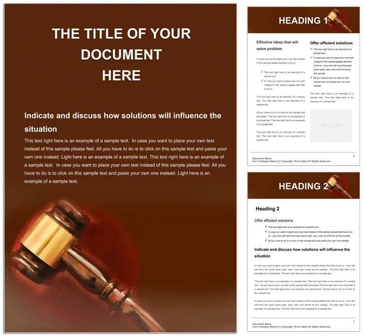 Law Society Word document template design