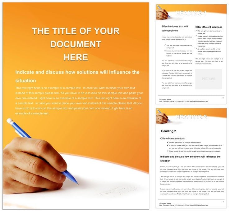 Writing Word document template
