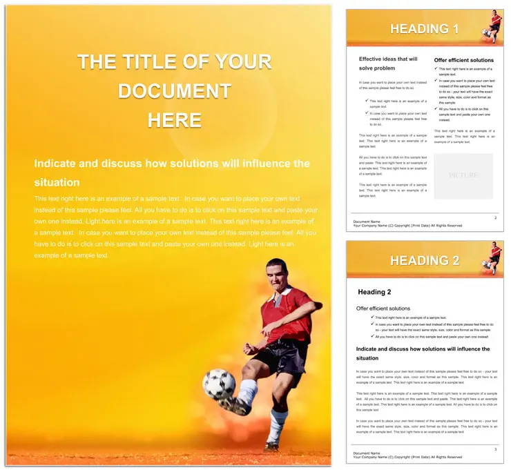 Soccer player Word templates