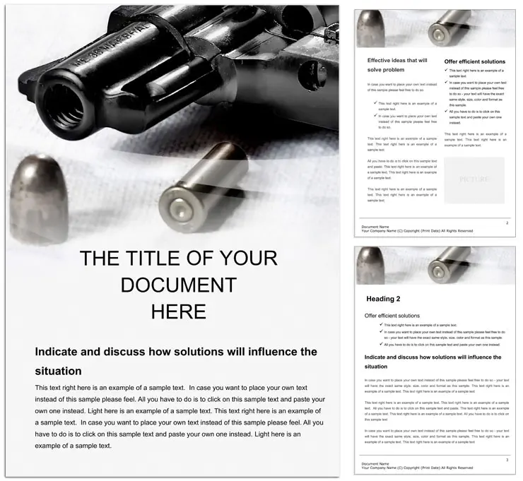 Weapon Word document template