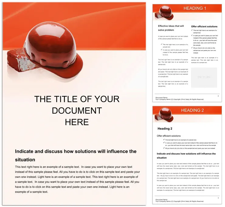Personal Protective Equipment Word document template design