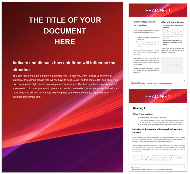 Red Conversion Word document template