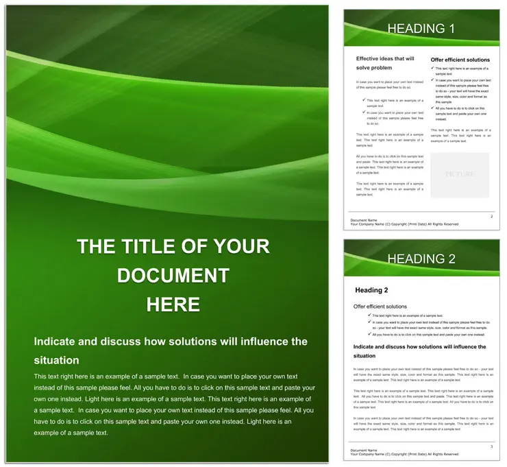 Green Background Word templates (document, dotx)