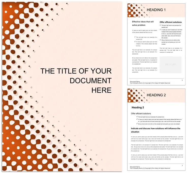 Grain Abstract Word document template design