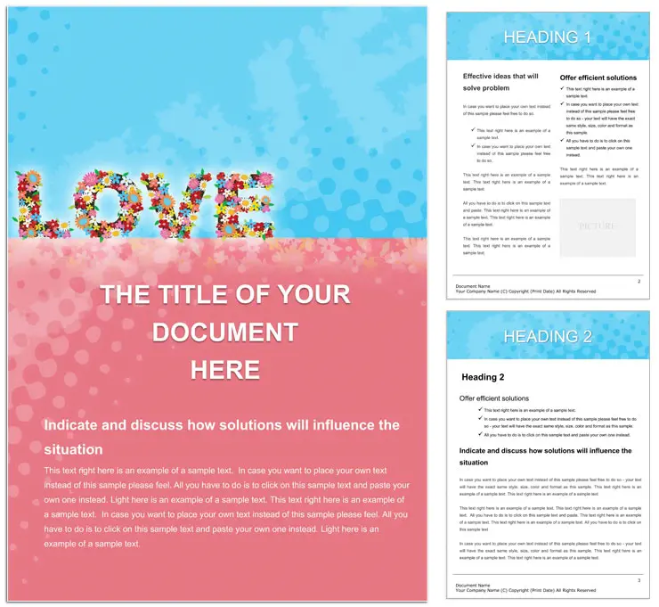 Love Word document template
