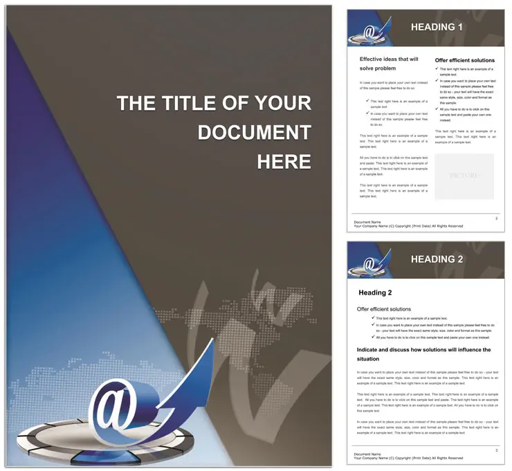 Email Server Word Document Template Design - Download