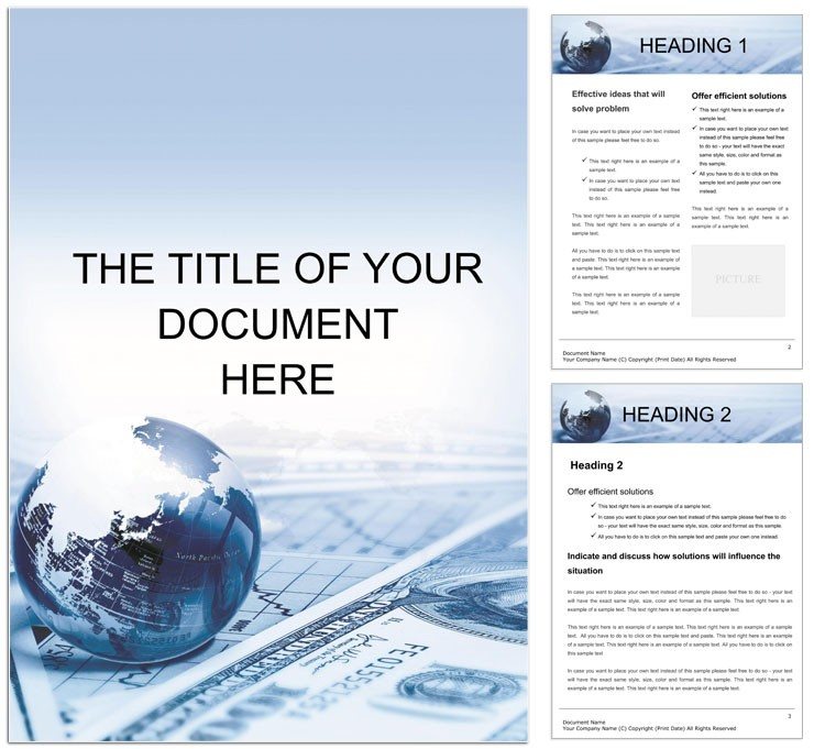 Global Finance Word document template