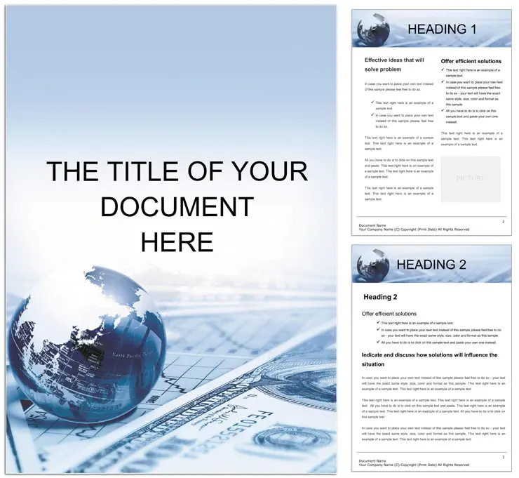 Global Finance Word Template: Design for Professional Documents