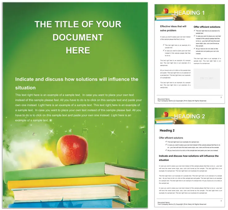 Books and Apple Word templates