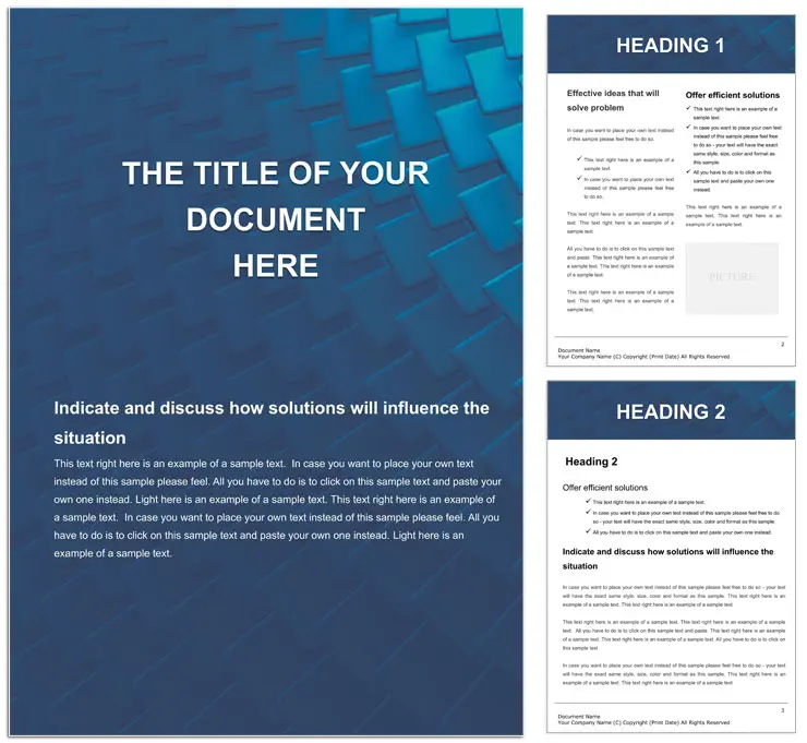 Blue Scales Word document template