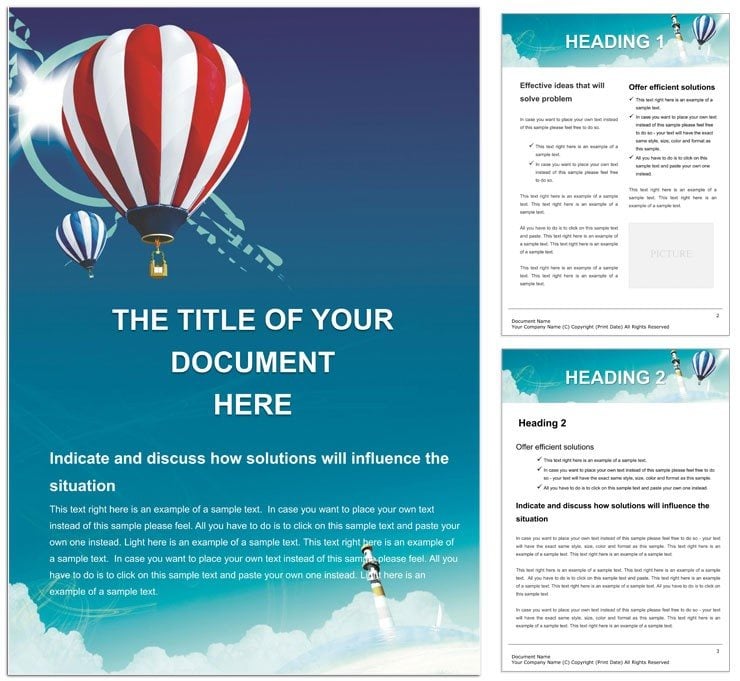 Aerostat Balloon Word document template design