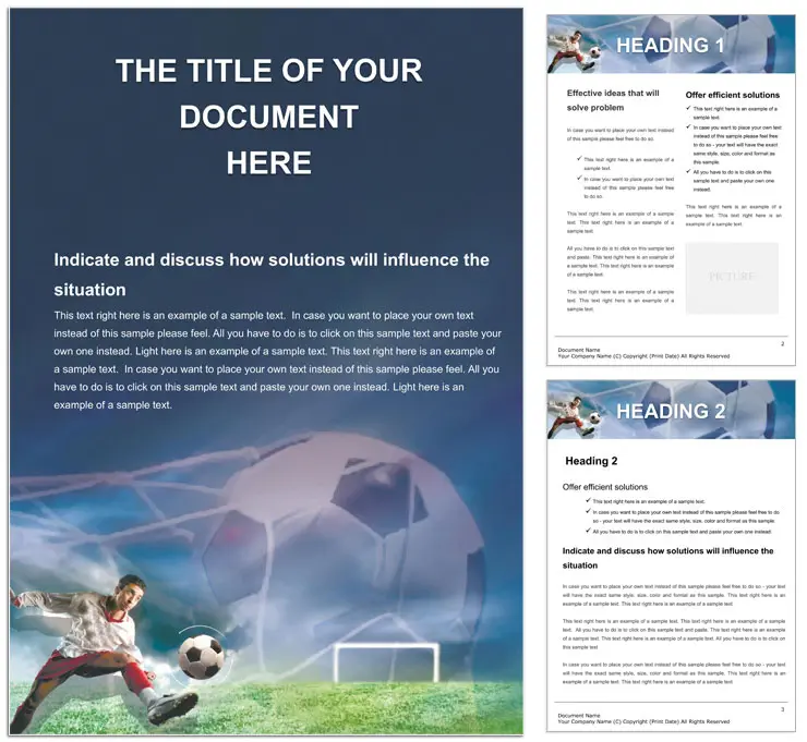 Football: Kick the Ball Word Template - Download and Customize