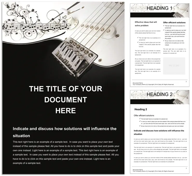 Chords for Guitar Word templates