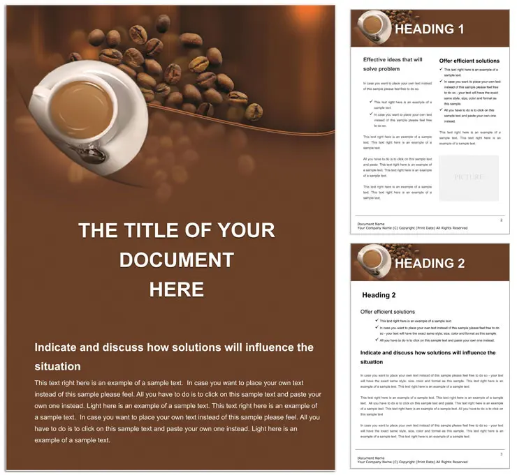 Coffee Review Word Templates