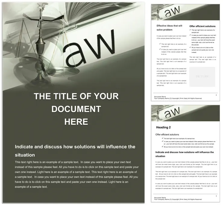 Laws and Court case: Word Templates