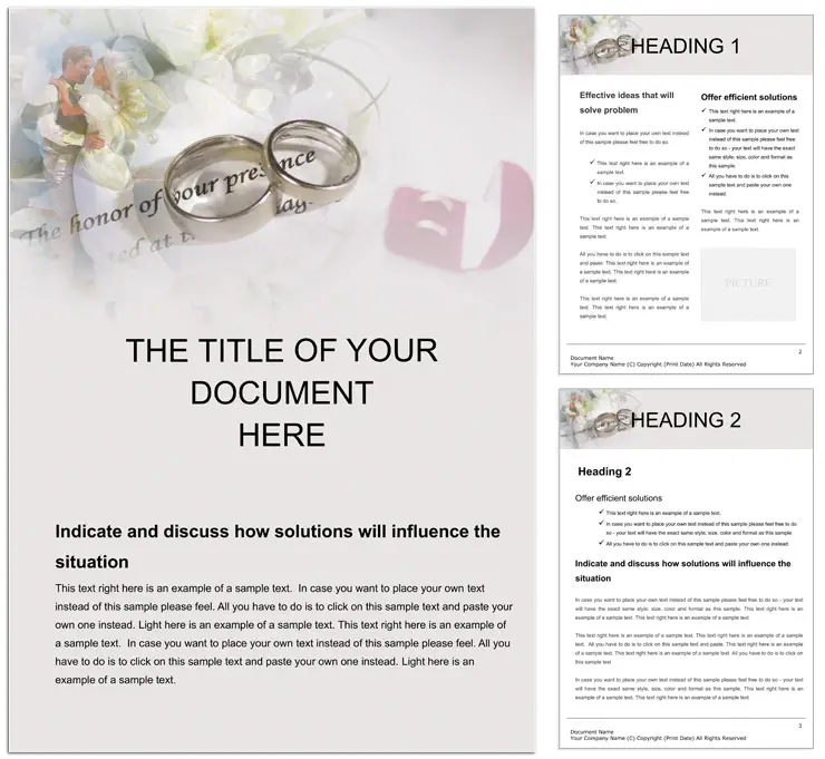 Wedding Word Template | Download and Customize
