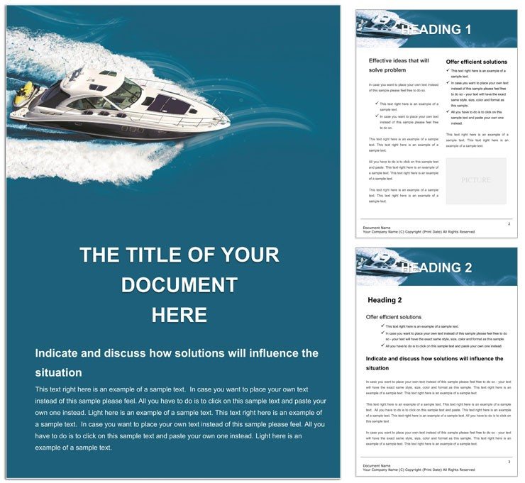 High-speed Motor Yachts Word Templates