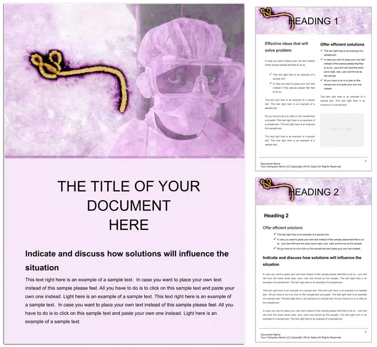 Dangerous Ebola Word Template - Download, Background, Print, Design