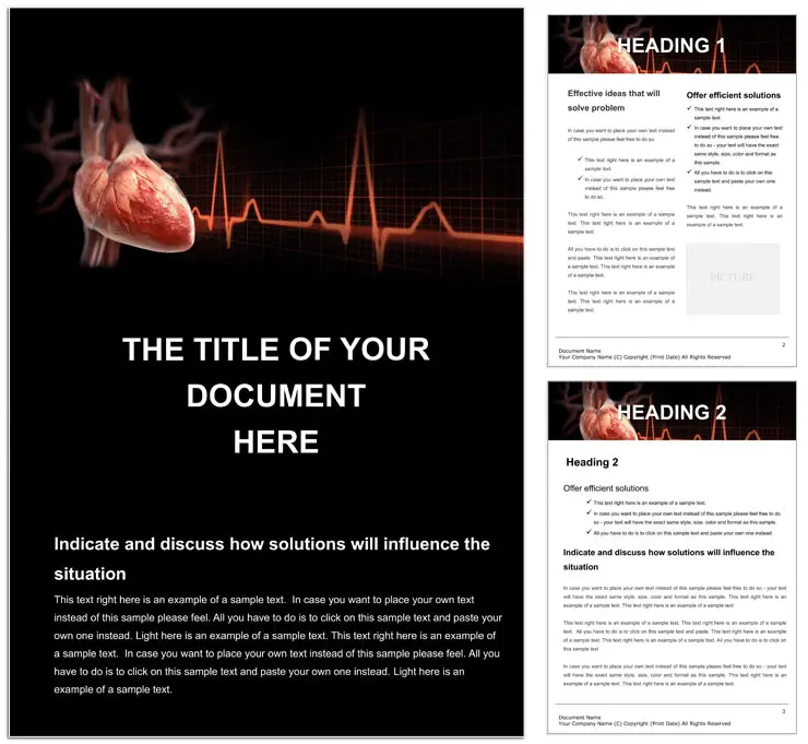 Cardiology Heart Disease Word templates