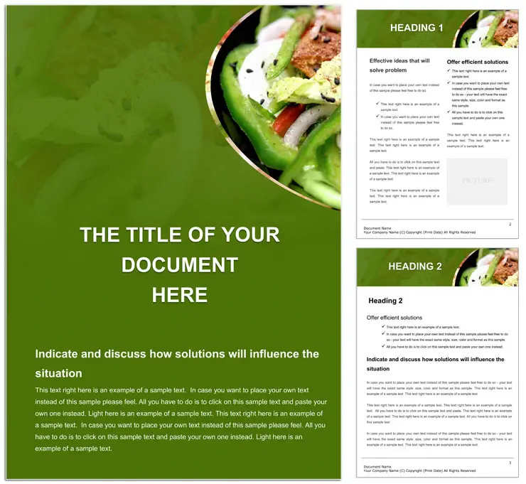 International Nutrition Diagnostics Word Template Design
