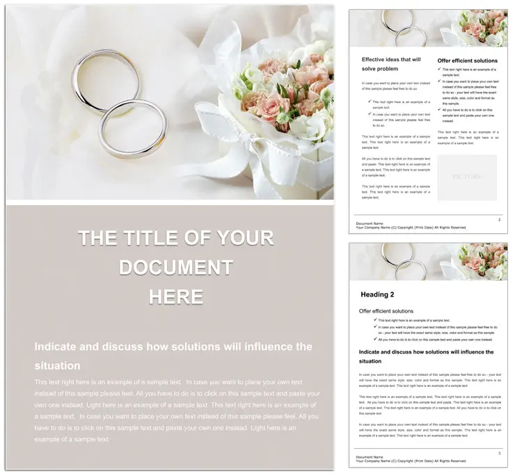 Favorable Days Weddings Word templates