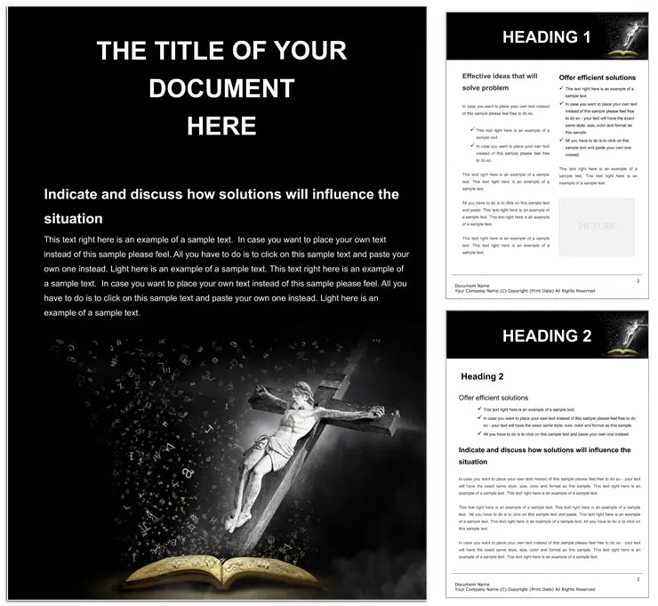 Bible Gospels Word document template design