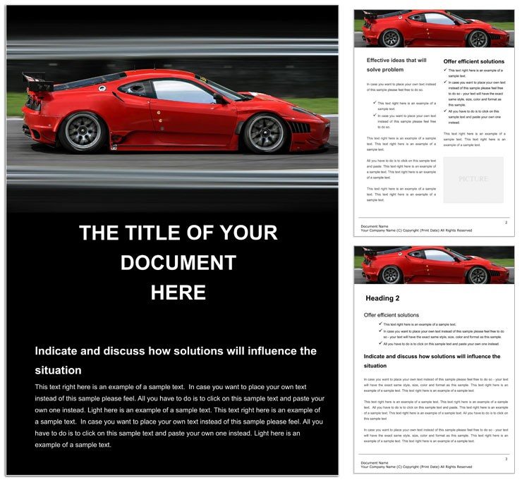 Speed Concept Car Word templates