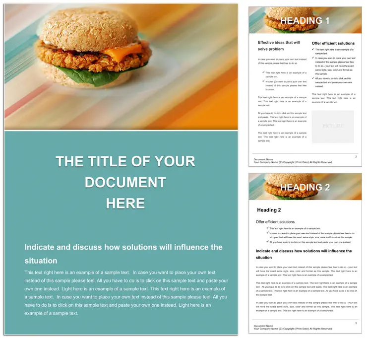 Sandwich Word Template - Download Customizable Design | Professional Document