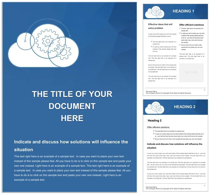 Cloud networks Word templates