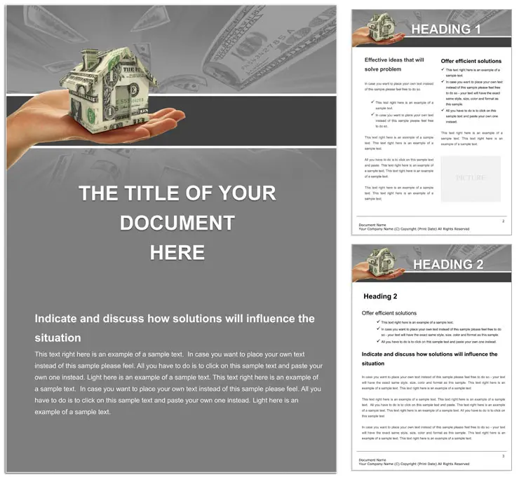 Value Home Word document template design
